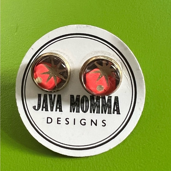 earrings Starbucks card recycled STAR HOLIDAY Googie dainty NEW! - Picture 2 of 8